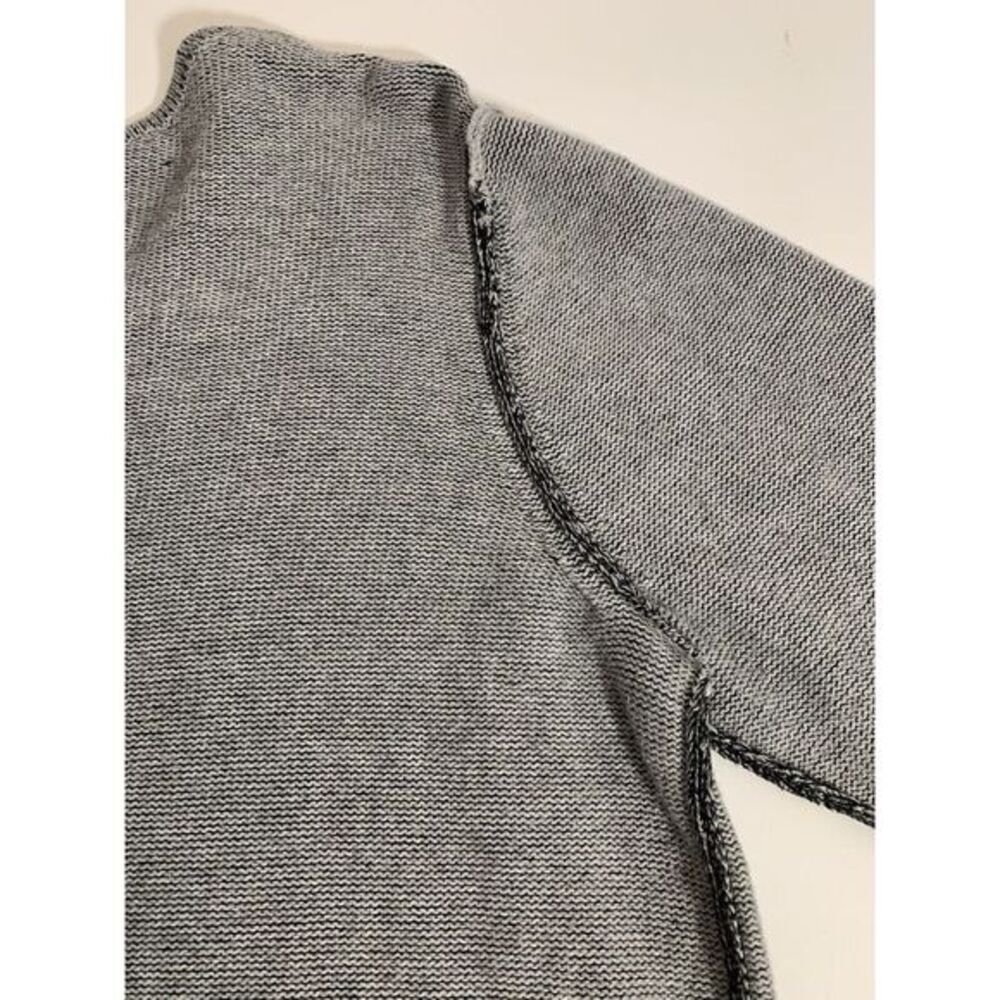 Tribal‎ Grey Black Striped Women's Sweater XL Long Sleeved Rough Hem Thick Heavy - Picture 7 of 10